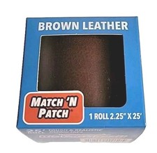 2 Match-N-Patch Realistic Dark Brown Leather Repair Tape