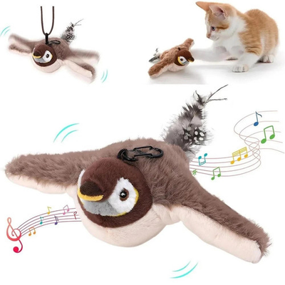 #ad USB Interactive Flying Bird Cat Toys Electronic Pet Simulation Sparrow Toy US $9.99