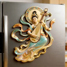 New Acrylic Dunhuang Flying Apsara Refrigerator Magnet Chinese Style Cultural