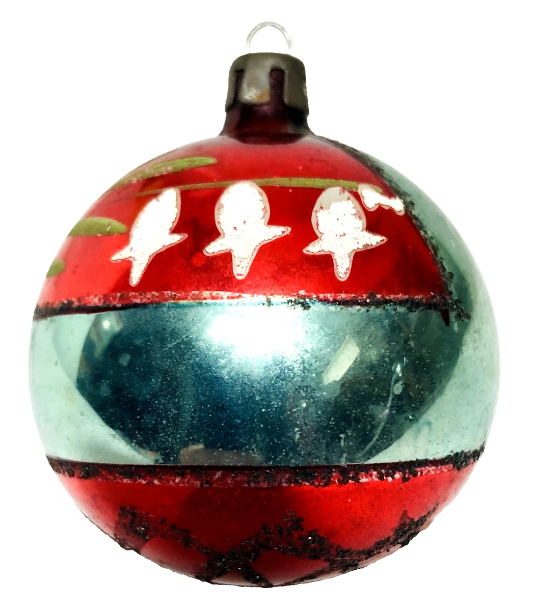 Très Ancien Ornement De Noël En Métal Peint, Allemagne, Vers 1880 - Déco Vintage