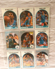 LOT OF 9: NBA HOOPS  ROBERT REED CHARLOTTE Trading Card 1989-1990