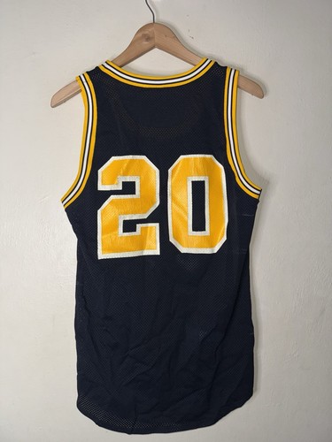 Vintage Penn State Russell Basketball Jersey Men’s Medium 80s Black 18x30 - Picture 2 of 8
