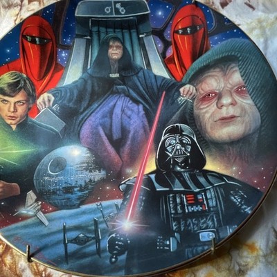 The Hamilton Collection Star Wars Plate Emperor Palpatine Darth Vader 1998