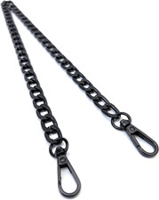 48 Inch Matte Black Purse Chain Strap Lightweight Aluminum Chain Charm Decorati