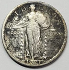 1921 Standing Liberty 25c Quarter Key Date - Corroded / XF