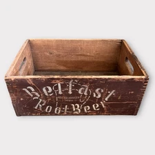 Extremely Rare MUG ROOT BEER Wood Soda Crate Belfast Beverages San Francisco CA