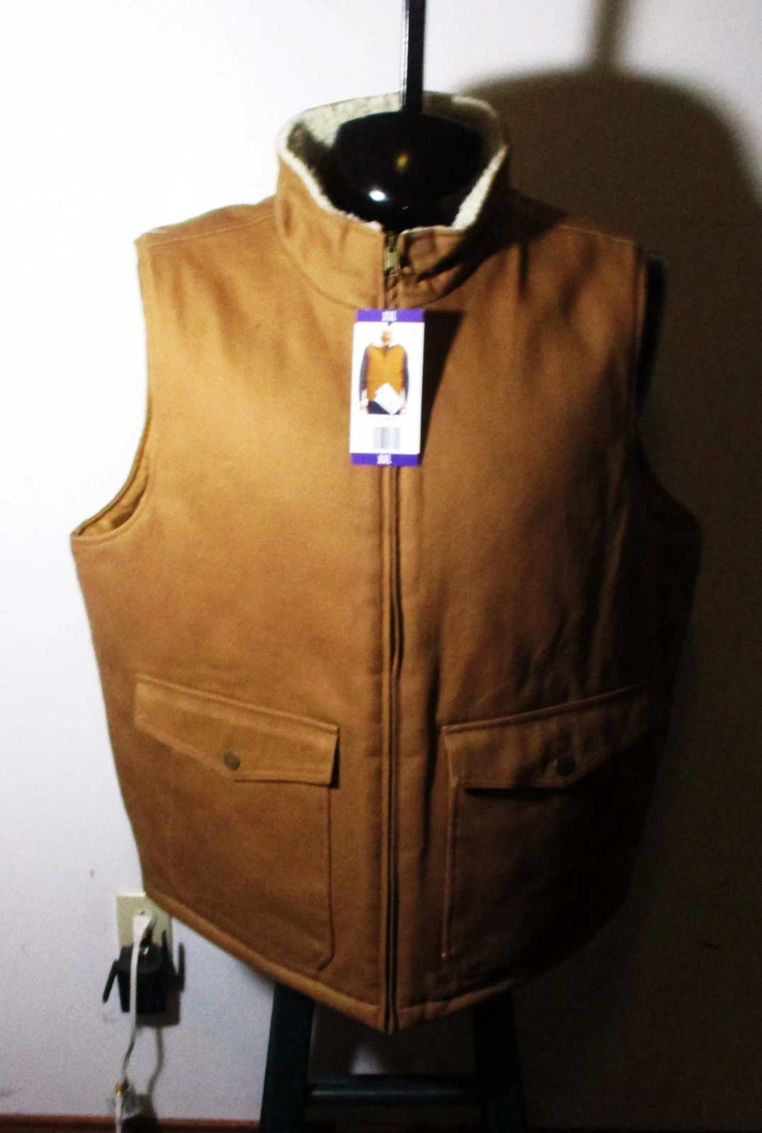 WEATHERPROOF Tan Full Zip Canvas Insulated Workwear Vest Men's Size XXL NWT