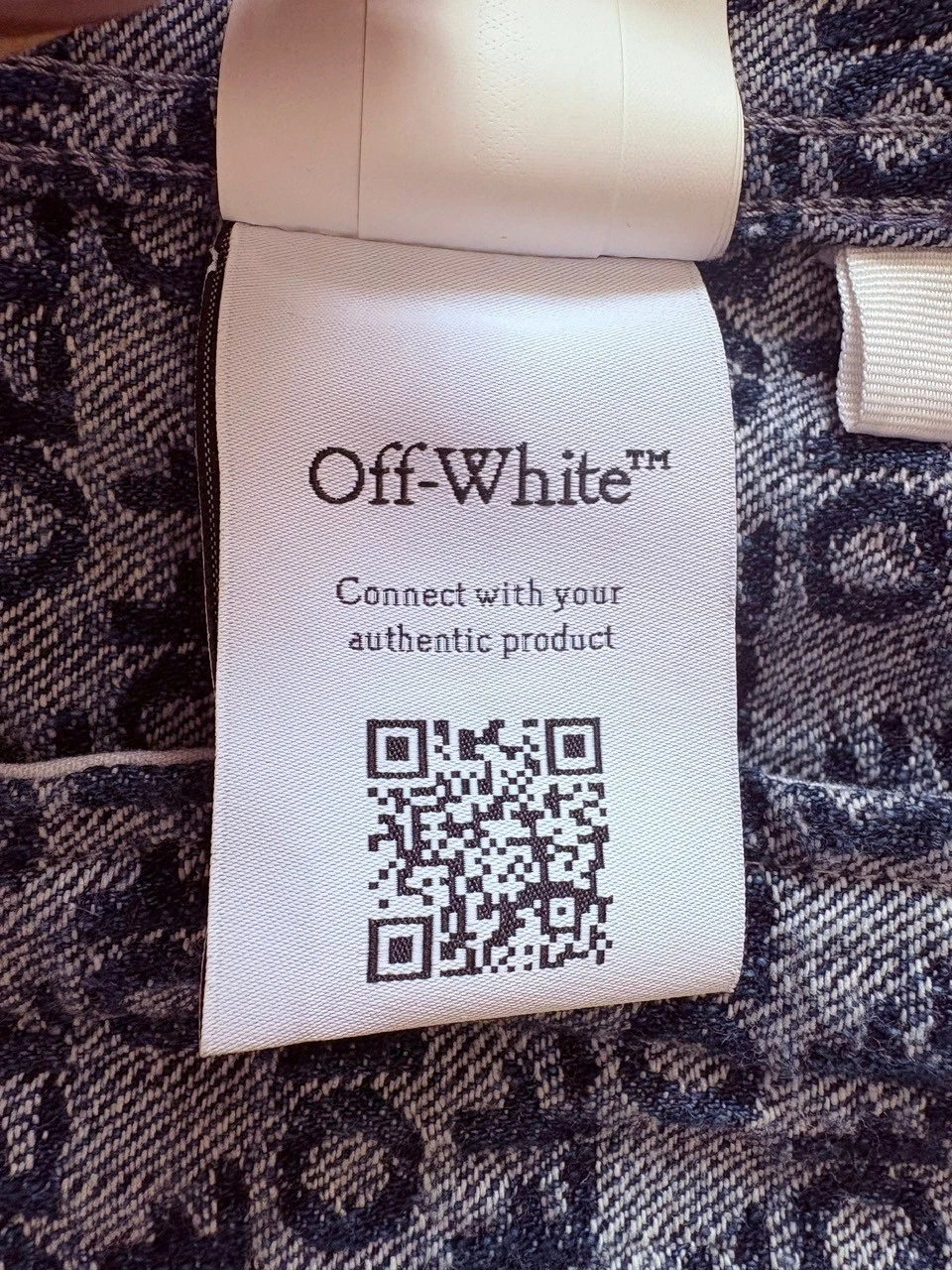 2k New Off-White c/o Virgil Abloh Jacket Coat Jacquard Denim Logo Men S Italy image 18