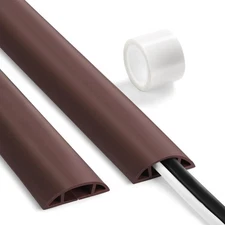 Floor Cable Cover 3ft Brown, Cord Covers for Wires on Floor, Low Profil...