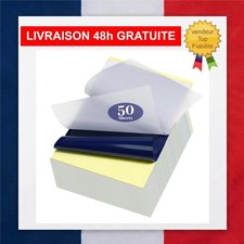 Flintronic 50 Feuilles Papier Transfert Tatouage A4 Stencil Thermique 4 Couches