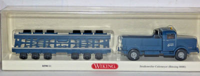 Wiking 059001 Bussing 8000 tractor & Train carrier trailer  Esslingen blue 1:87