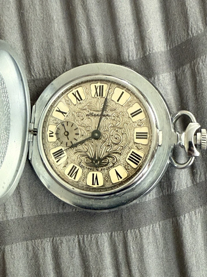 Molnija Order Of The Red Banner Military Award Running Pocket Watch WWII Russian - Image 3 of 4