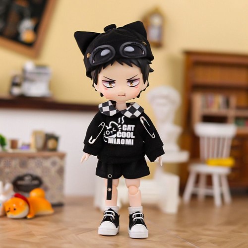 Hat Ob11 Doll Cat Hoodie Set Dress Up Ob11 Bjd Doll Clothes 1/12bjd Doll - Picture 7 of 11