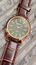 ** SALE * LAST ONE ** Wokai Men Ladies Rose Gold Quartz watch,  Black face