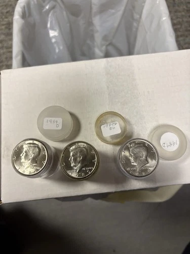 1989 D Kennedy Half Dollar  3  Rolls 60 Coins  All Choice Gem Bu Original Rolls