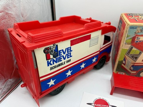 Furgoneta Scramble 1973 completa con caja vehículo ideal Evel Knievel vintage - Imagen 5 de 9