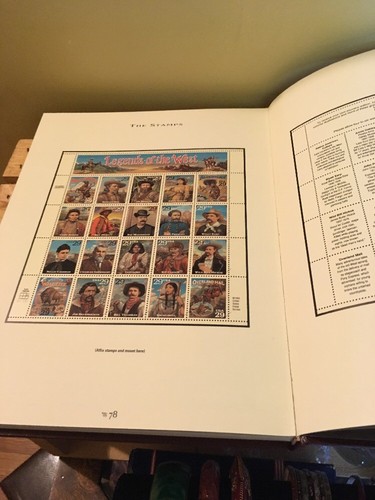 Book Legends Of The West Has Commemorative US .29 Cents Stamp Sheet No Case 1993 - Picture 7 of 12