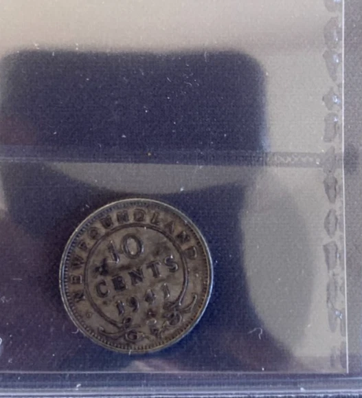 Newfoundland - 10 Cents - 1941C - ICCS Certified  - VF-20 - Image 2 of 3