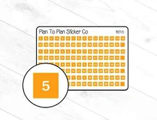 1921-5~~Tiny Orange Date Squares Planner Stickers.