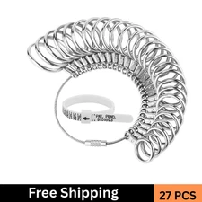 Ring Sizer Measuring Tool, 27 PCS Ring Measurement Tool, US Ring Size 0-13 with 