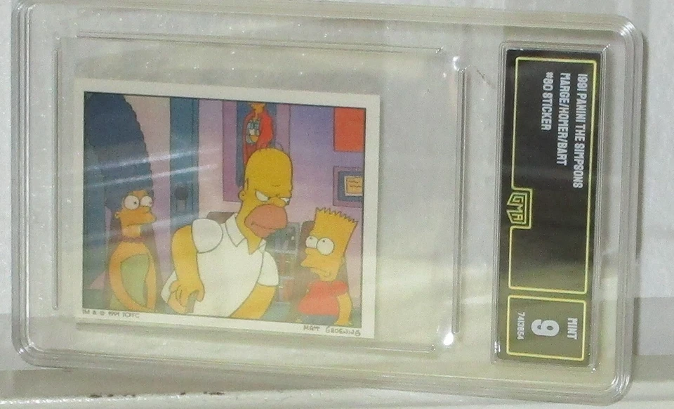 1991 PANINI THE SIMPSONS MARGE/HOMER/BART STICKER CARD#80 MINT 9 BY GMA AWESOME - Image 4 of 4