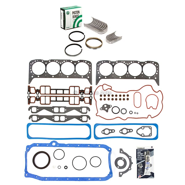 Conjunto completo de anéis de rolamentos de junta ajuste 96-02 Chevrolet GMC Cadillac 5.7L OHV VIN R - Imagem 2 de 4