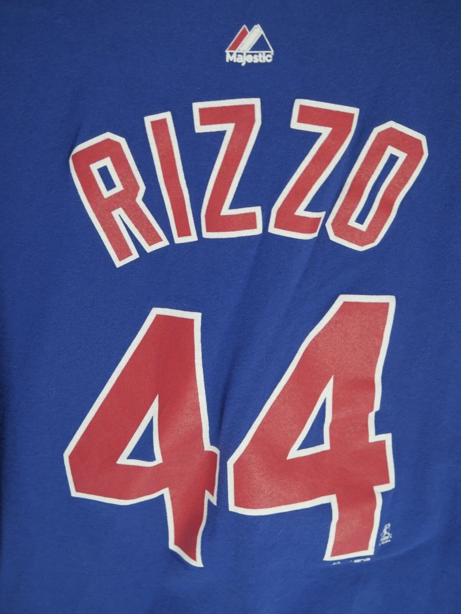 Men's Majestic Chicago Cubs #44 Anthony Rizzo Authentic Royal Blue