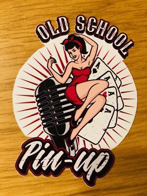 OLD SCHOOL PIN UP Aufkleber Sticker Girl Retro Vintage Decal Tuning Auto Pu087