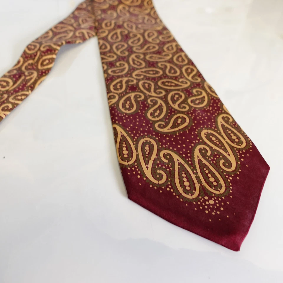 Joseph Abboud Corbata Cuello Para Hombres Rojo Cachemira Seda Occidental Tejido Foulard Boho Ancho EE. UU. Foto 4 de 4