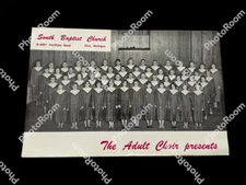 1968 Flint Michigan SOUTH BAPTIST CHURCH CHOIR  Picture PHOTO CHRISTMAS PROGRAM