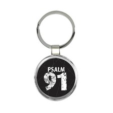 Psalm 91 : Christian Keychain Religious Jesus God Faith Gift