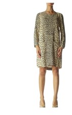 J.Crew ANIMAL  Print Shift  Brown Beige Lined Dress Size 2