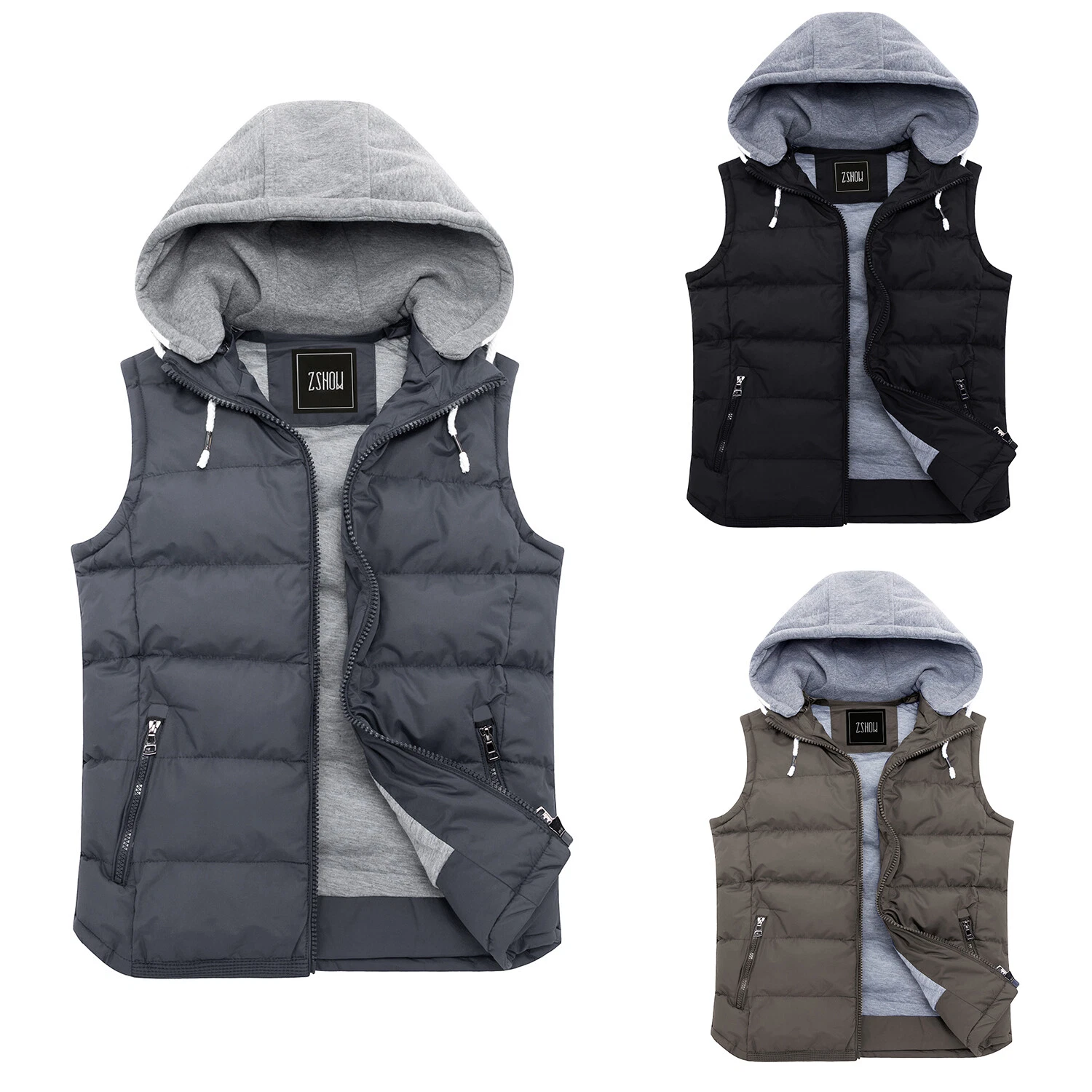 ZSHOW Men's Outdoor Vest Removable Hooded Padded Puffer Vest Waterproof Jacket
Opens in a new window