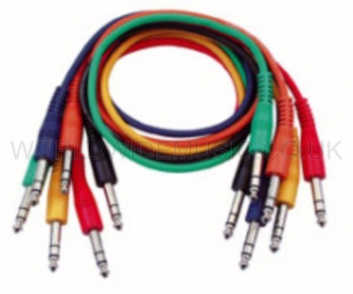 Raraion - 6.35Mm (1/4") Stereo Jack Plug To Plug Leads, 60Cm - 6 Pack - Image 3