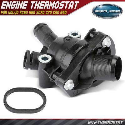 Engine Coolant Thermostat Housing Assembly for Volvo XC60 S60 XC70 C70 C30 S40