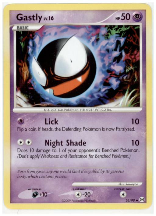 2x (pok-PLAR-036) Gastly Lv.16 (U) Pokemon Arceus Card # 36 | eBay