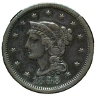 1848 US Large Cent Braided Hair #16081s