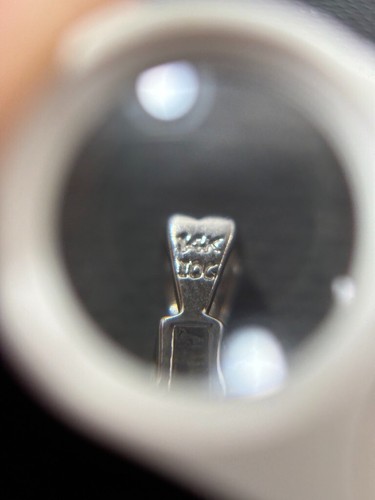 0,50 Karat blauer Saphir und 0,50 Karat Diamant Stab Anhänger 14K Weißgold - Bild 5 von 12