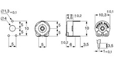 2x Piher PT10 LH Trimmer – Stehend, Linear, 250 Ω, 150 MW, 200 V DC, ±20% #B2