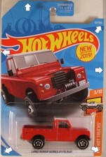 HOT WHEELS #2019-111 Land Rover Series III Pickup, on US long card (IMPERF PKG)