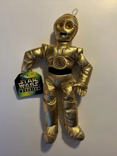 Vintage Star Wars Buddies C-3PO Stuffed 10” Beanie Doll Kenner 1997 Collectible