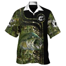 Bass Fishing Hook sets are free custom name Aloha Hawaiian Shirts_unb_16