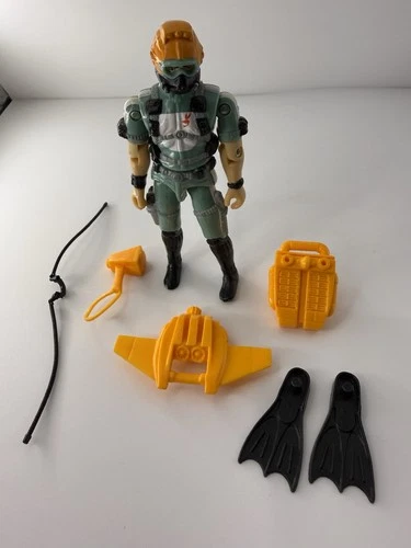 Vintage Hasbro GI Joe WET SUIT 1986 w/Flippers, Backpack, Accessories