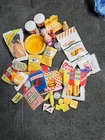 Vtg 1990s Barbie Food Fun Fixin’ Miniature Mixed Sets Dinner Dessert Barbecue