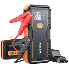 OXILAM Jump Starter 6000A for All Gas/12L Diesel, Car Battery Jumper Starter ...