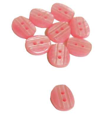 9-1/2'' Pink Oval Chanel Textured Shank Back Buttons ZBF684