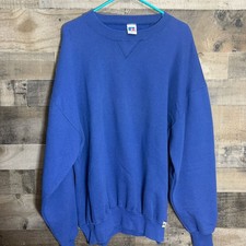Russell Athletic Sweatshirt Size XXL Blue Vintage USA Made V-Insert