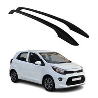 Dachreling RelingträGer FüR Kia Picanto III 2017-2026 5-TüR Aluminium Schwarz 2X