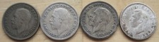 GREAT BRITAIN  6 PENCE SILVER COINS - 1931 - 1932 -1935 - 1941 - 4 COINS