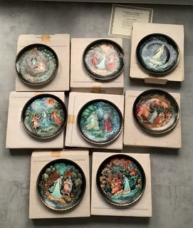 8 X RARE Russian Folktale The Legend of the Snowmaiden Plates Box & Certificate